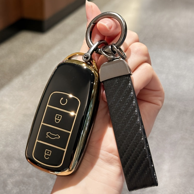 Car Key Cover TPU Remote Key Case with Keychain for SUV Vehicles
