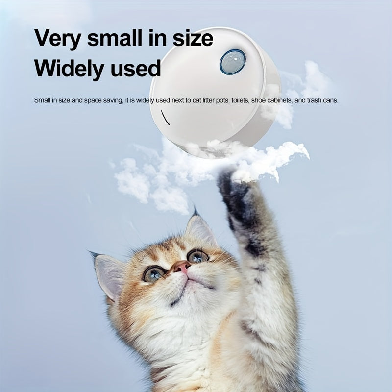 Cat Odor Purifier for Litter Boxes Smart Device with 24-Hour Monitoring Pet-Friendly Sensor Light