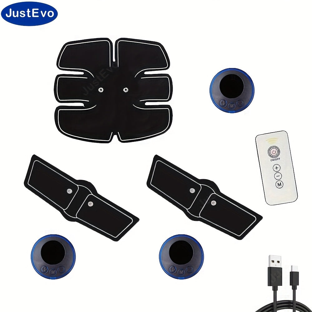 JustEvo EMS qorin massaj yamoqi qo'llar, oyoqlar va qorin uchun ko'p funksiyali fitnes qurilmasidir, u uyda, sayohatda yoki ofisda mashq qilish uchun ideal bo'lib, sizning fitnes sayohatingiz uchun mukammal tanlovdir.