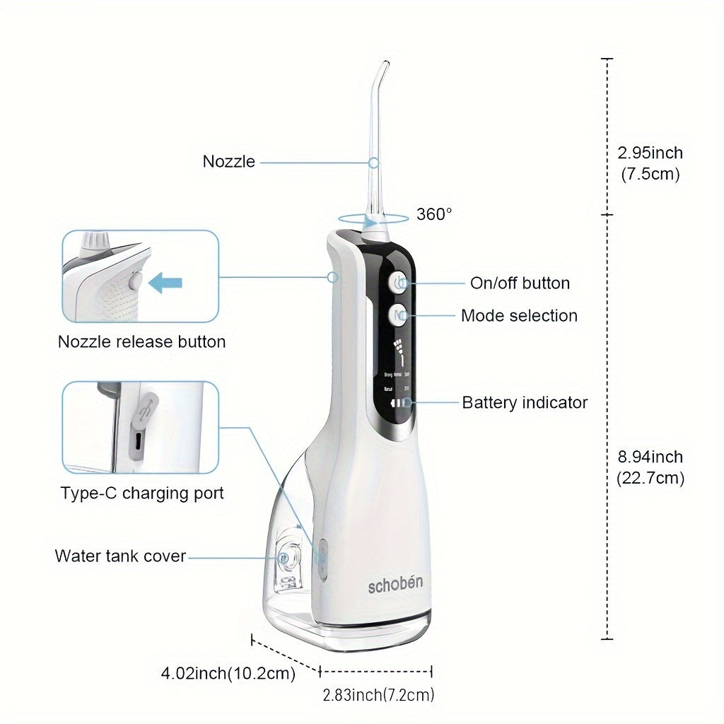 Kattalar uchun portativ suv tozalash qurilmasi, USB bilan qayta zaryadlanadigan, 5 ta rejim, 4 ta shish