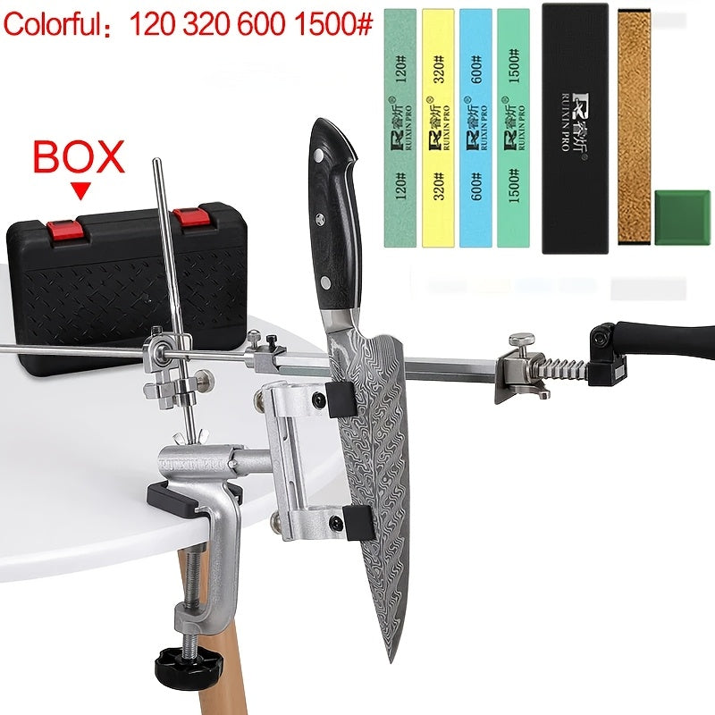 Juego de herramientas de afilado manual de aleación de aluminio con base antideslizante y ángulo ajustable