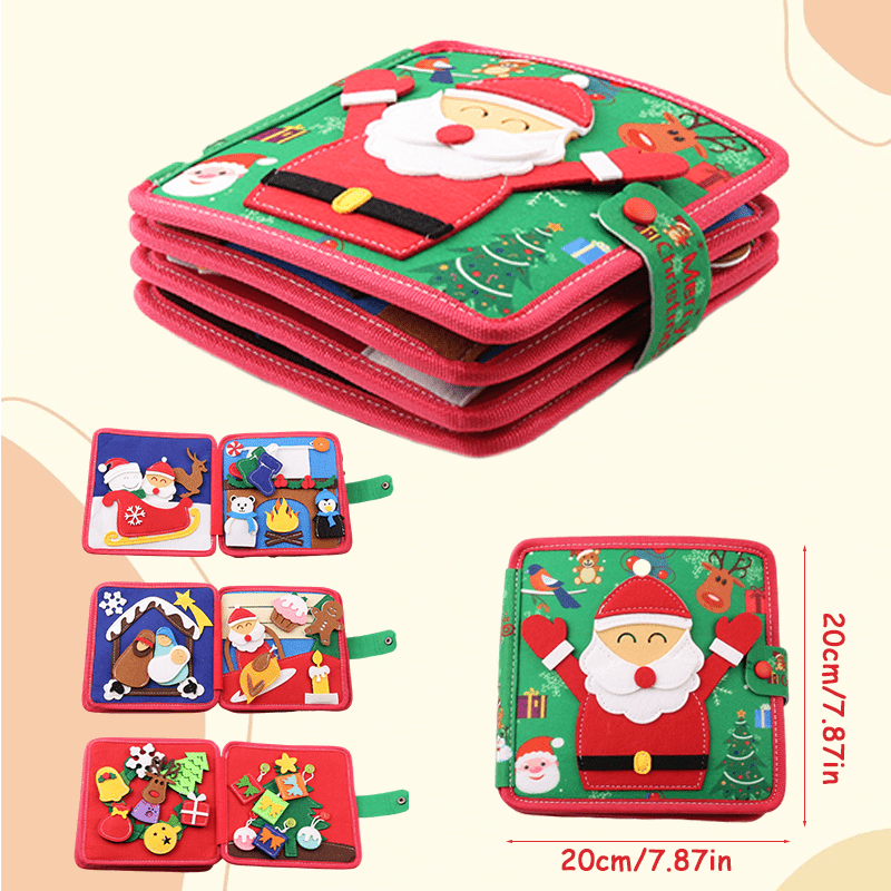 3D Фетровая Тихая Книга: Увлекательная сенсорная игрушка для маленьких детей, которая развивает навыки и способствует раннему обучению.