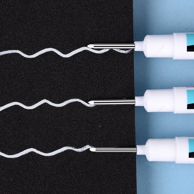 3/6 шт. белых маркеров с длинным наконечником для строительных линий, масляная ручка, наконечник 30 мм