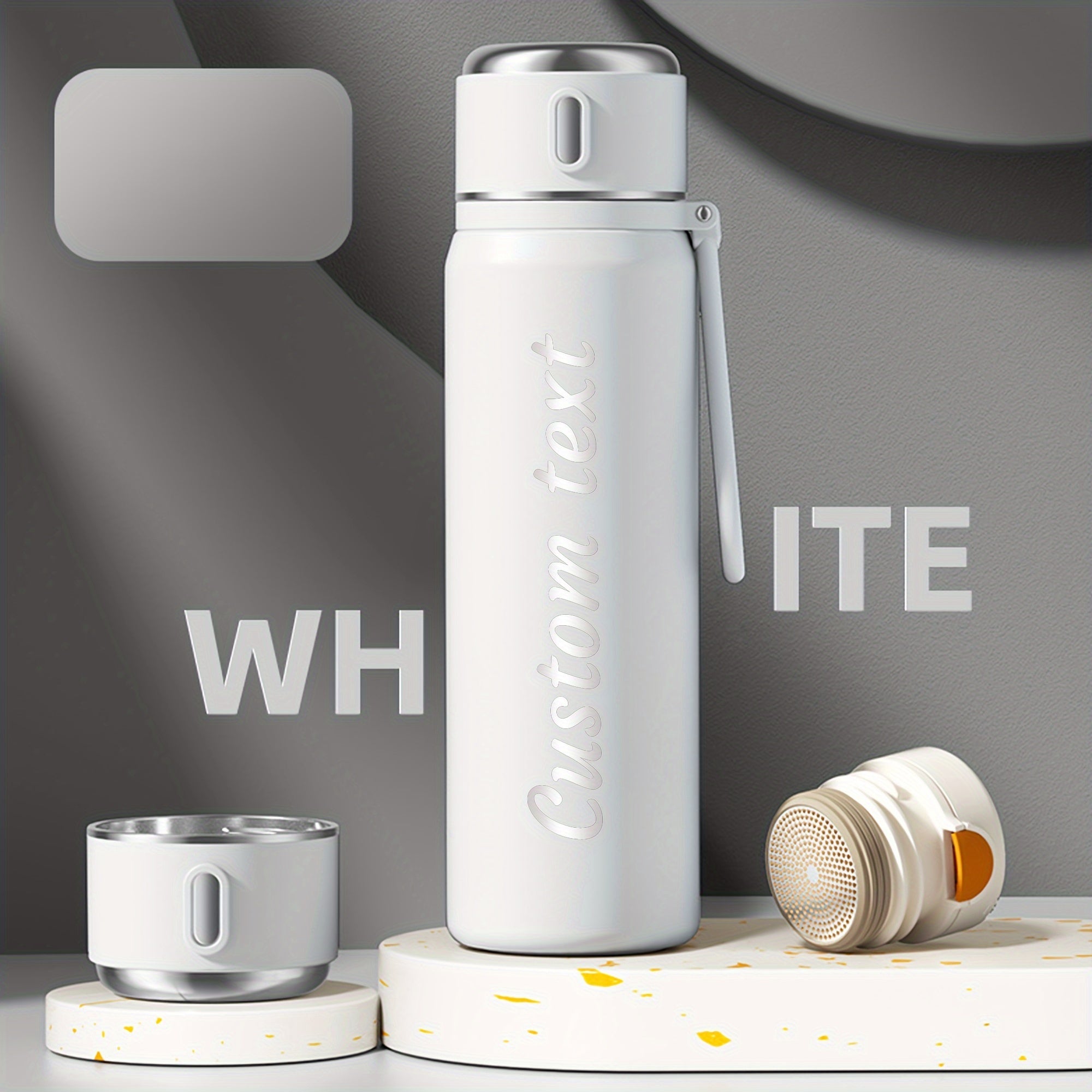 Personalized Stainless Steel Water Bottle 550ml 18.6oz Laser Engraved