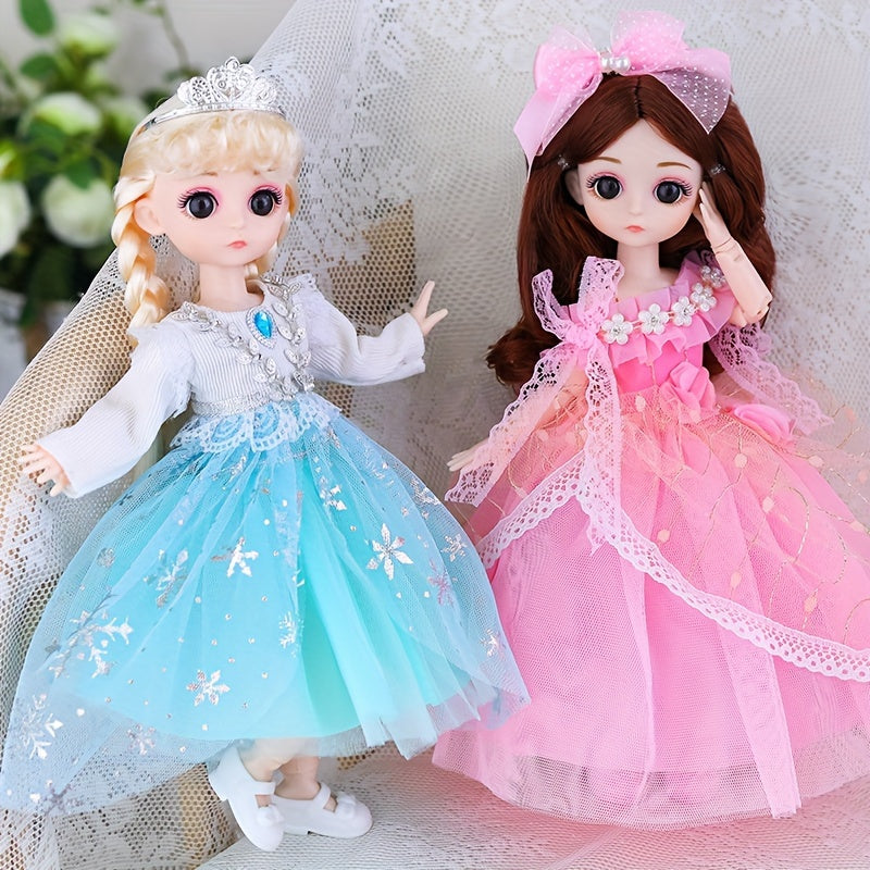 29.97cm Fashion Doll Set with Pink White Outfits for Girls Durable ABS Resin