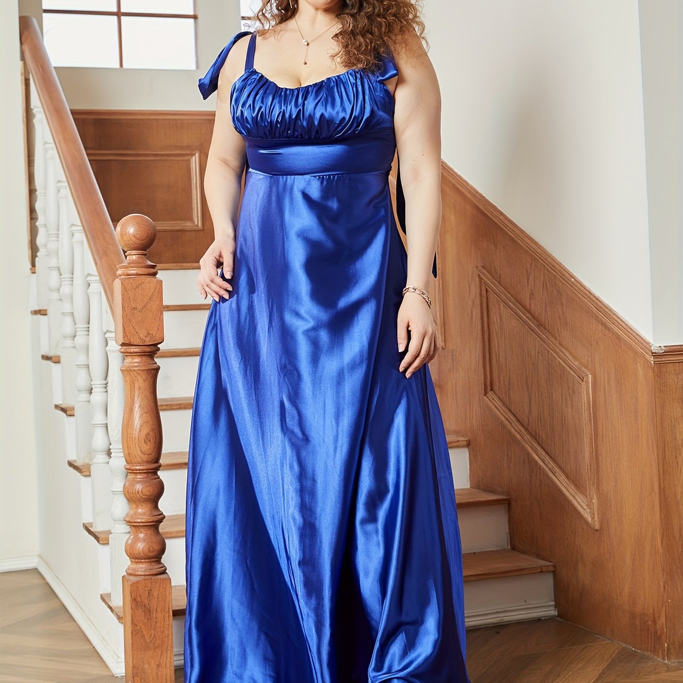 Women's Lace-Up Backless Bodycon Dress High-Waisted Elegant Black