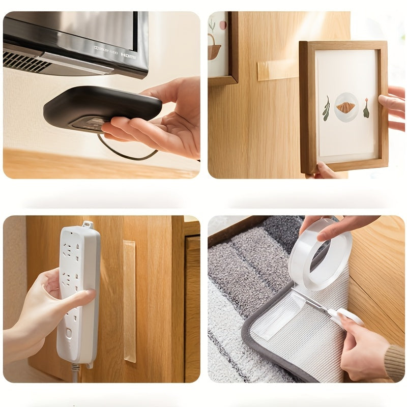 Cinta transparente impermeable de doble cara para uso en cocina y baño 1 pieza