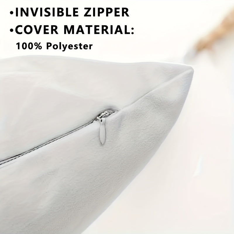 Personalized Pet Photo Plush Pillow Cover 44.96x44.96cm Modern Dog Cat Portrait Polyester