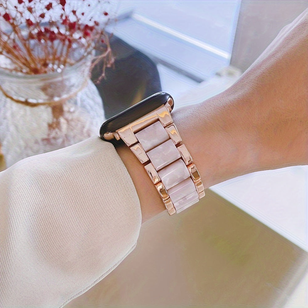 Stainless Steel and Resin Smartwatch Band for 38mm to 45mm Sizes