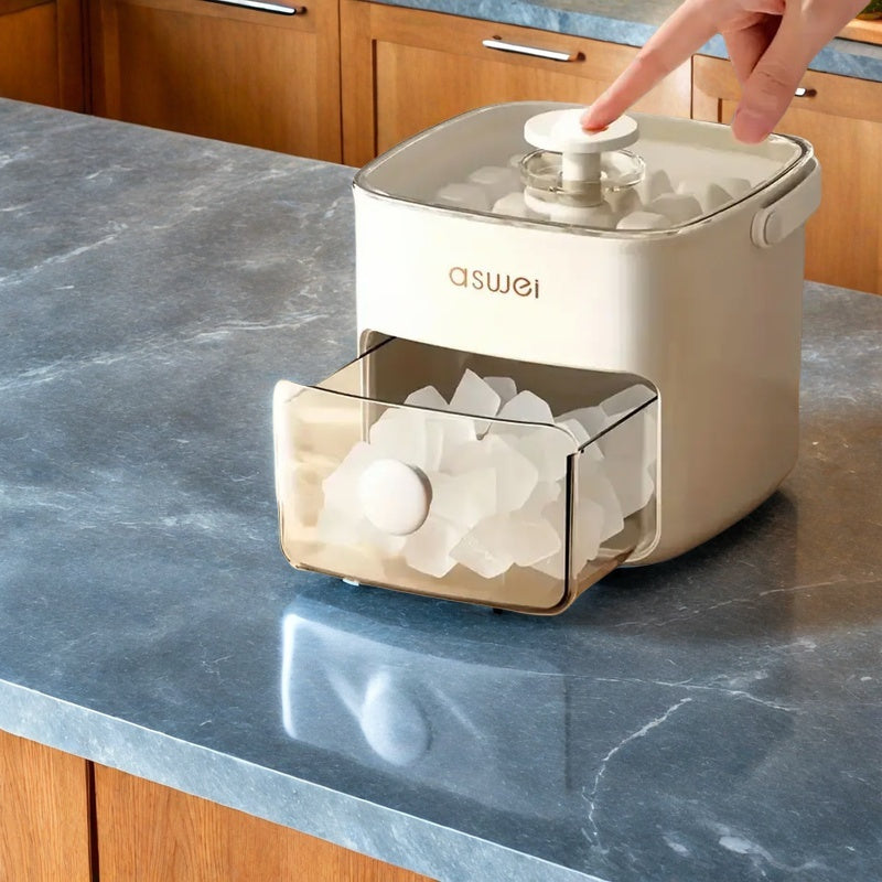 Hacedora de hielo 48 bandejas de hielo, fácil de presionar, liberación rápida, plástico de grado alimenticio, utensilio de cocina