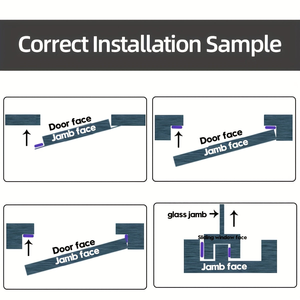 Multi-Use Rubber Door Seal Strip Weatherproof Soundproof Self-Adhesive Insulation