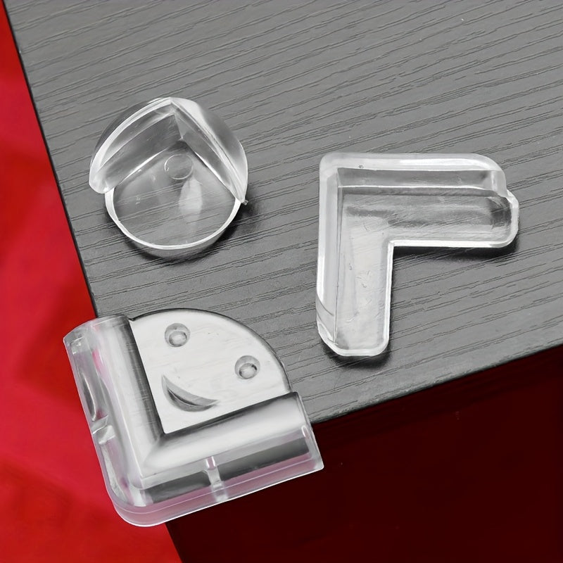 Transparent Plastic Corner Protector for Furniture Self-Adhesive Edge Guard 1 Piece