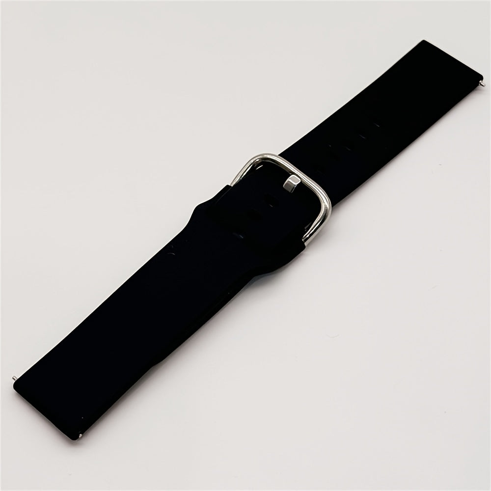Unisex Silicone Watch Bands 20mm 22mm for Smartwatches with Tang Buckle or Loop Fastener