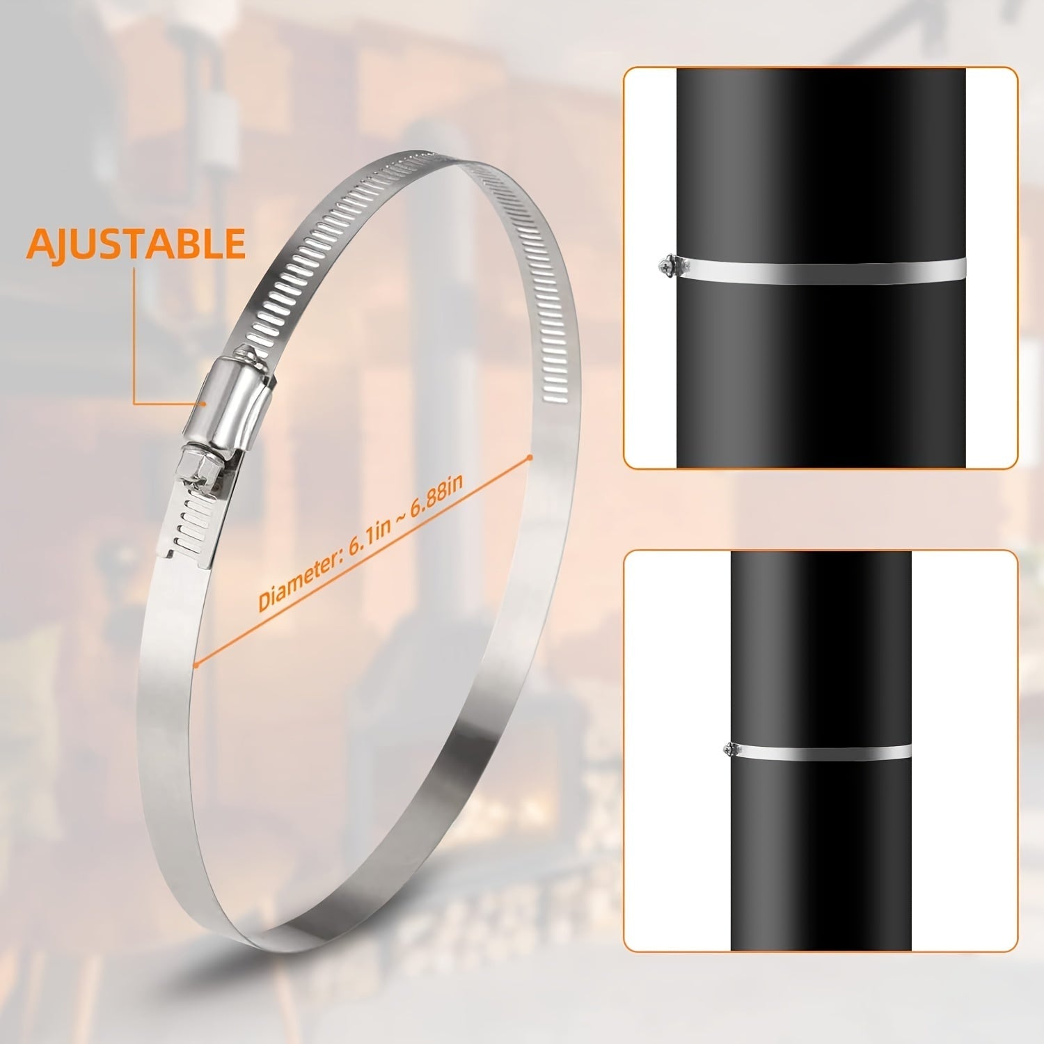 Aluminum Wood Stove Fan with 6 Blades, Portable, Quiet, No Electricity Needed