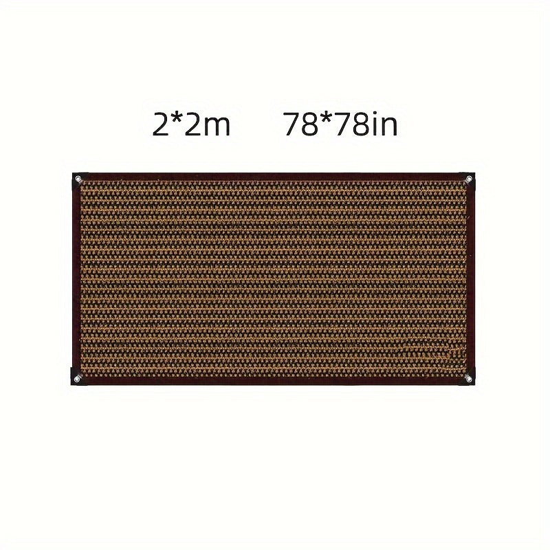 Coffee-Colored Sunshade Net with Edging UV Resistant Breathable Outdoor Patio Garden