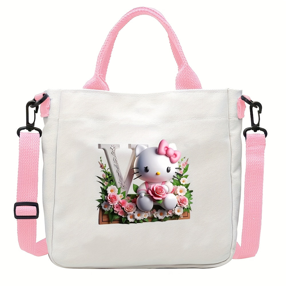 A-Z Letter Design Crossbody Bag for Women Pink Large Capacity Lightweight