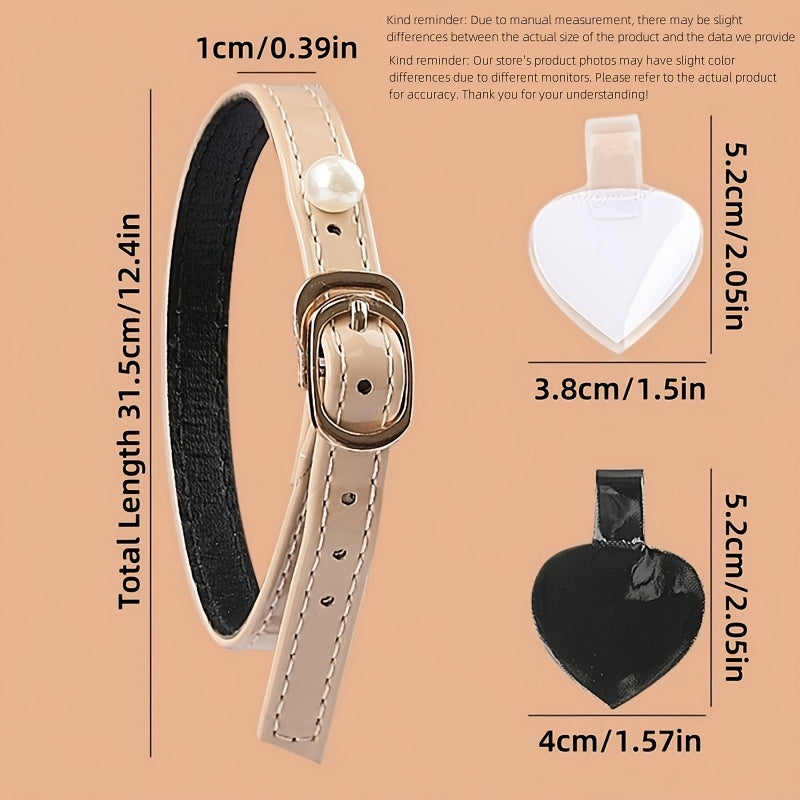 Faux Leather Anti-Slip Shoe Laces Heel Strap for Secure Fit