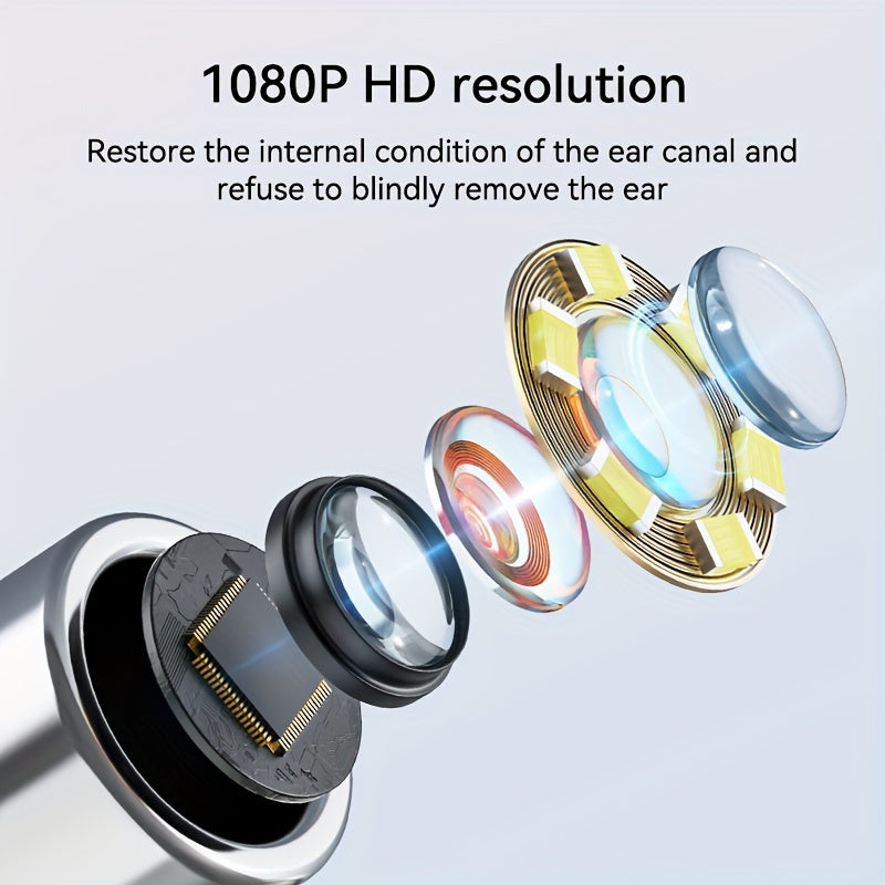4.3-Inch Visual Ear Cleaning Camera with 3.9mm Camera 1080p Video Recording Battery Powered White