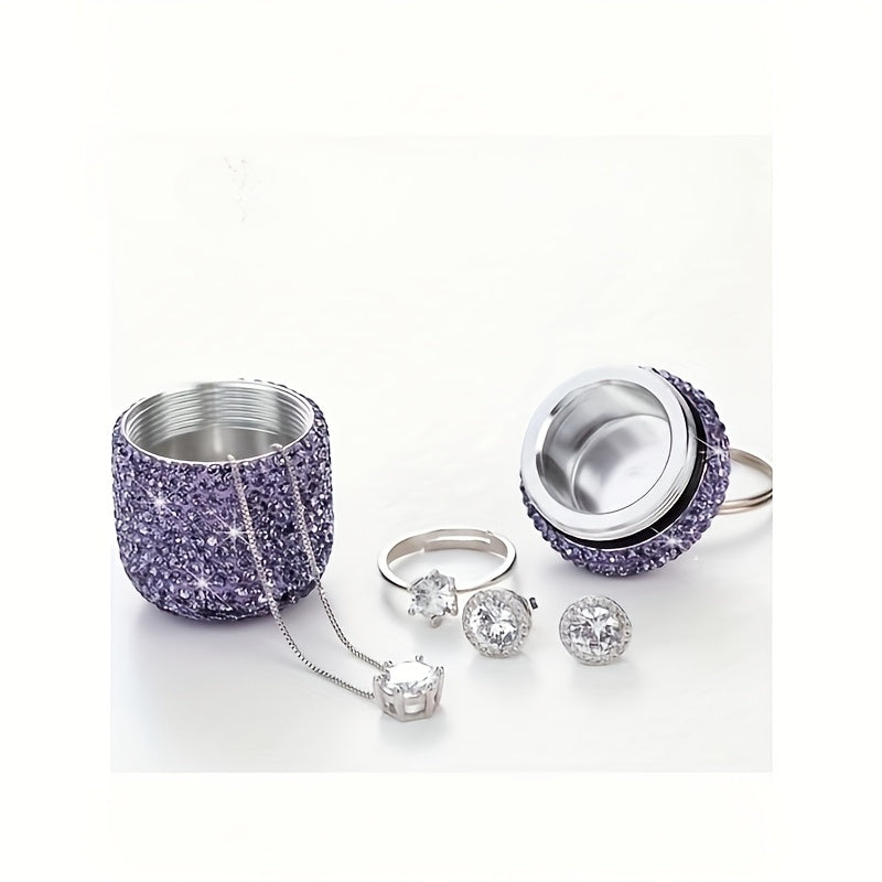 Portable Golden Pill Box Water Drill Keychain Travel Waterproof Storage