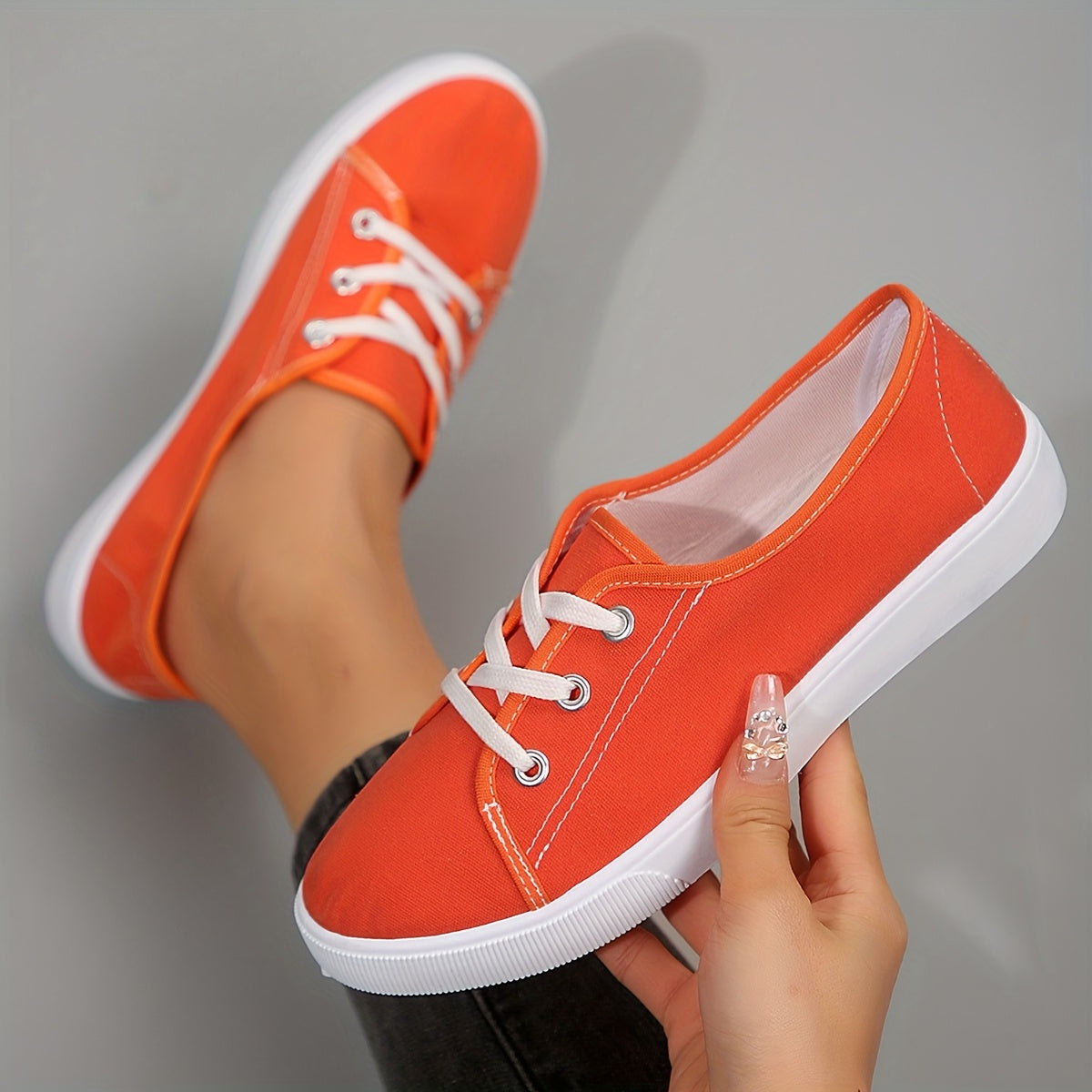 Ayollar uchun nafas oladigan kundalik sport poyafzallari, rezina taglik, engil, barcha mavsum uchun