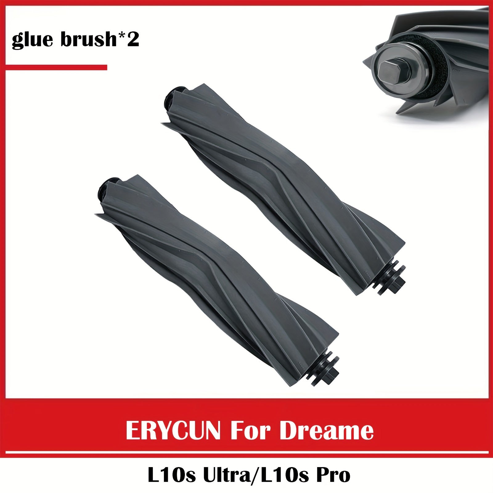 Запасная главная щетка для робота-пылесоса Dreamtech - Совместима с L10s Ultra/Pro, D10s Pro/Plus, S10 Pro/Plus и другими моделями - Изготовлена из прочного пластика и силикона