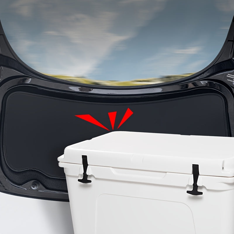 Faux Leather Rear Trunk Door Protective Mat for Tesla Model 3/Y Black Dustproof Scratch-Resistant