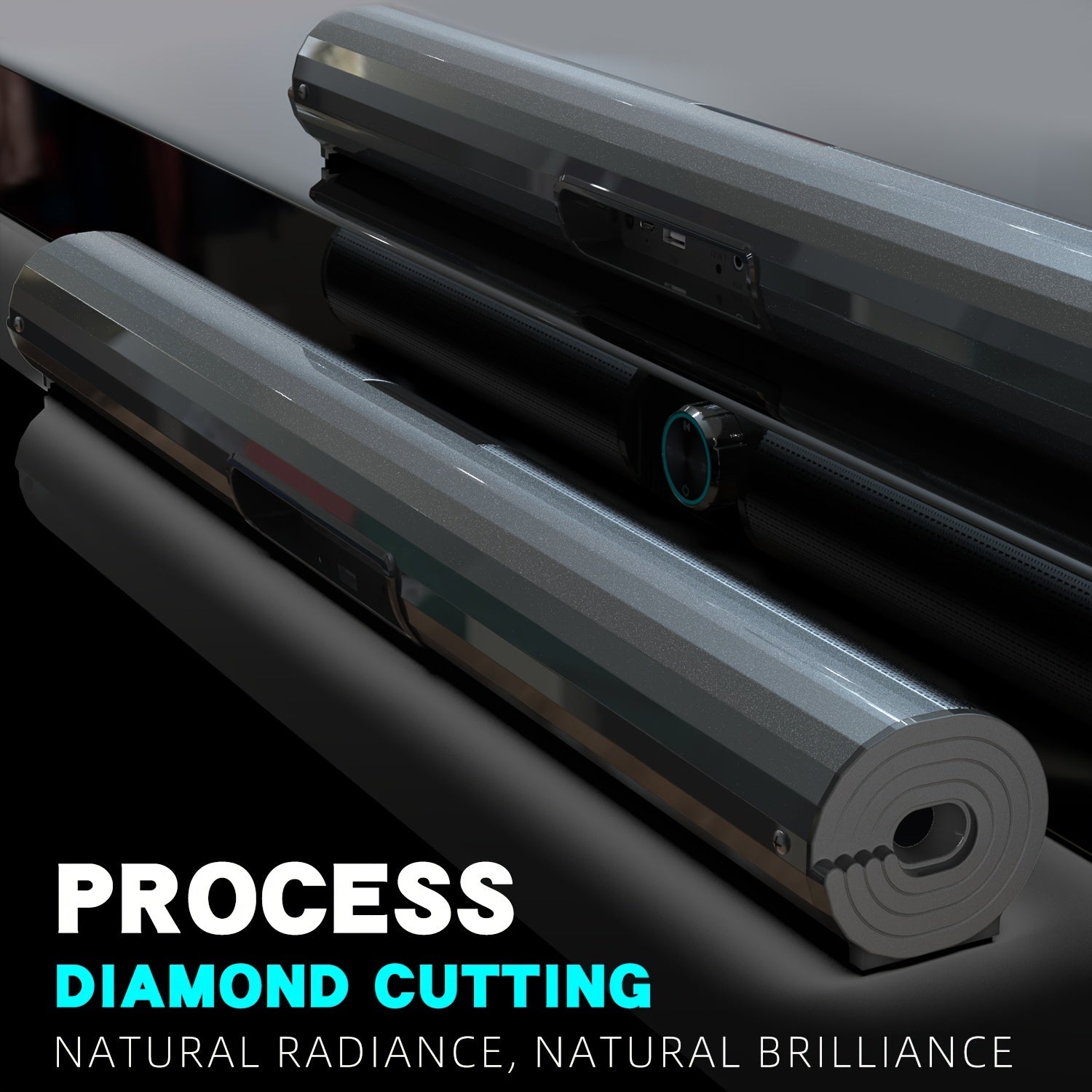 Wireless Soundbar with Powerful Bass Surround Sound USB AUX Input Tabletop Stereo System