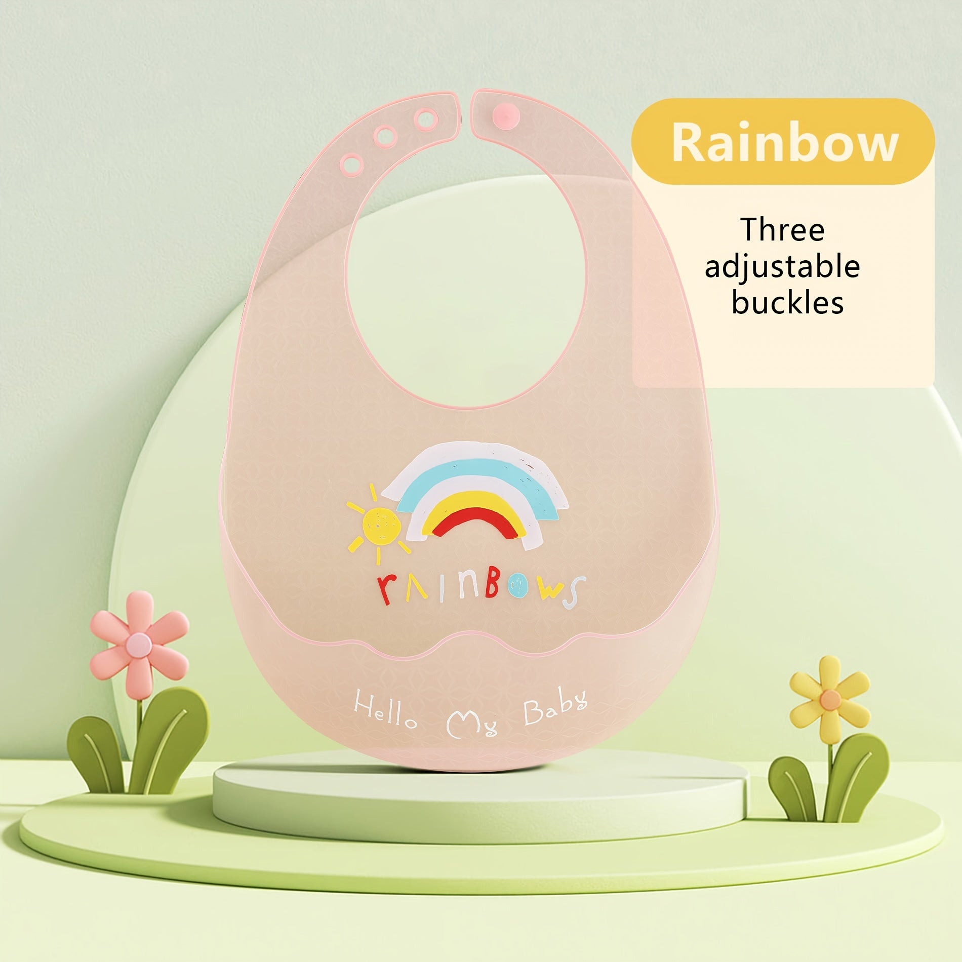 Babero de silicona para bebés y niños pequeños, impermeable, suave, duradero, para alimentar