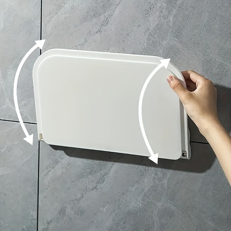 Foldable Plastic Wall Rack for Bathroom or Office Storage Punch-Free Installation
