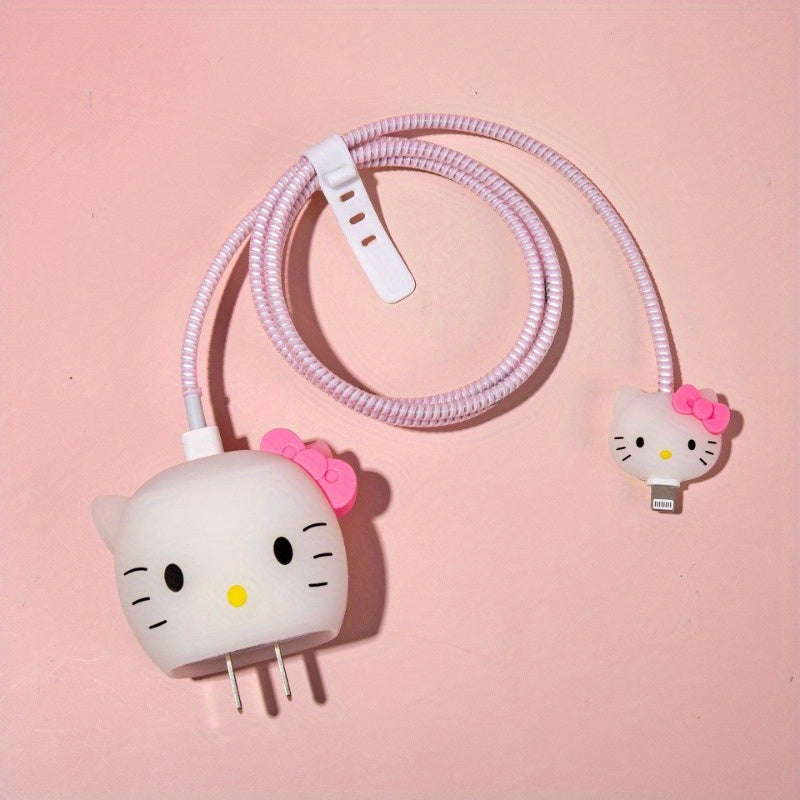 Adaptador de corriente USB-C de 20W con diseño de Sanrio adorable y cubierta 3D para hombres y mujeres