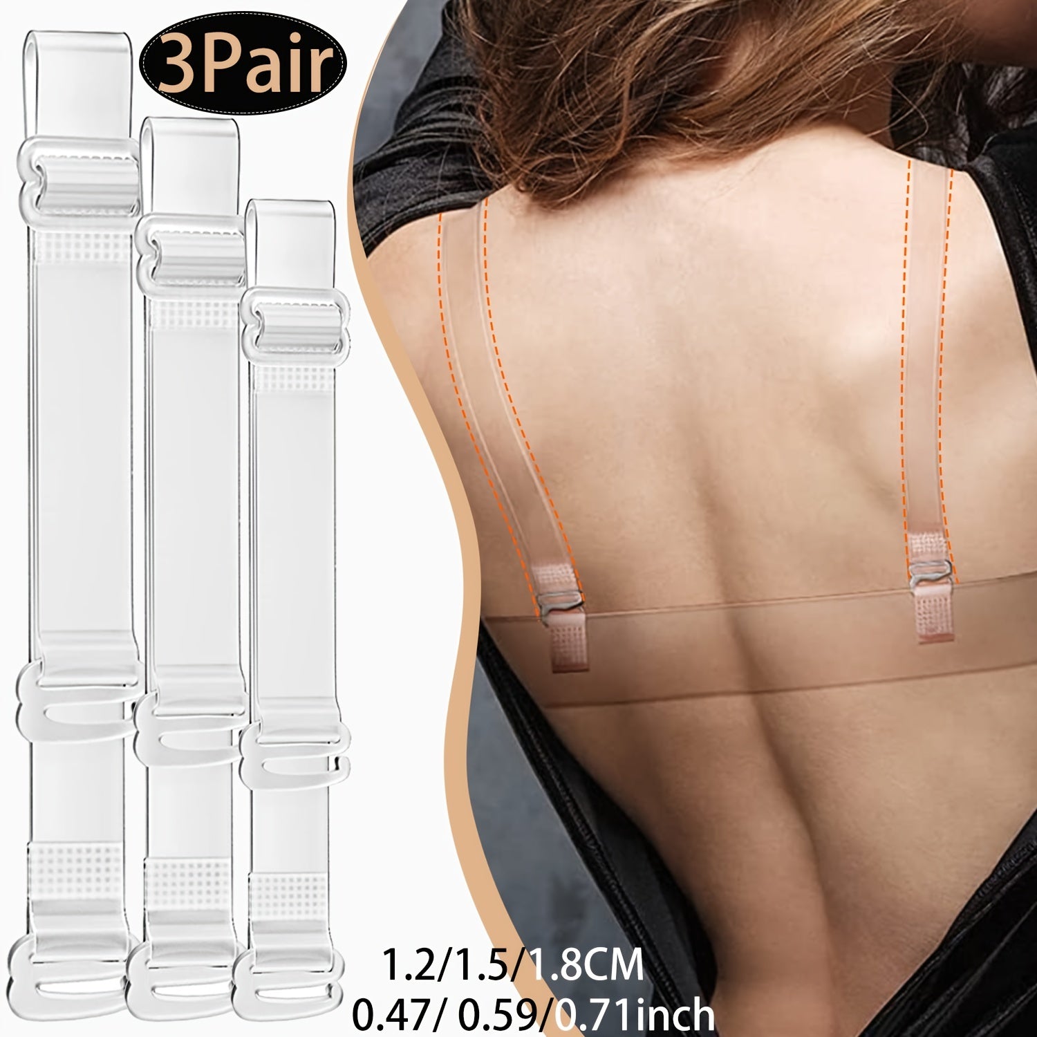 Adjustable Transparent Shoulder Straps for Bras Soft Elastic Non-Slip Lingerie Accessories