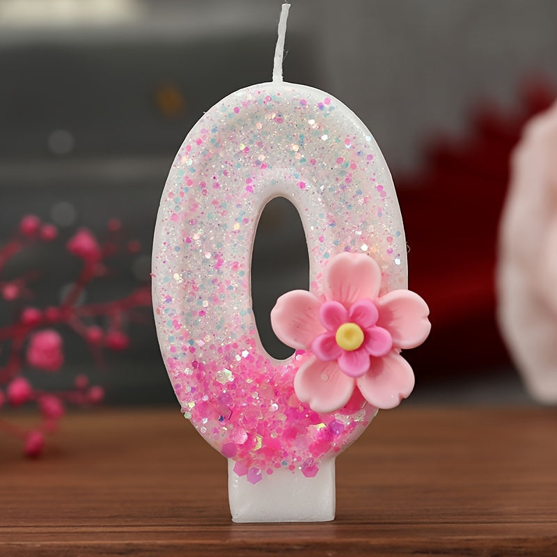Pink Floral Cake Topper for Parties and Celebrations