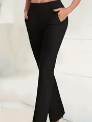 Plus Size Women's Straight Leg Pants Casual Slim Spring Summer