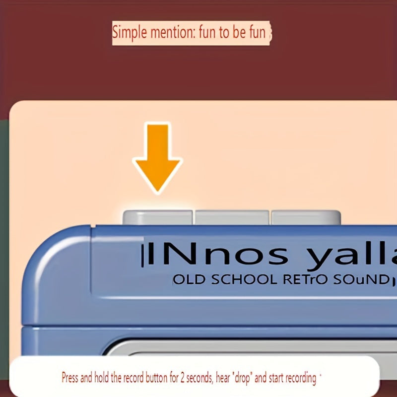 Retro Vinyl Tape Recorder Keychain Mini Cassette Tape Charm PVC Audio Gift