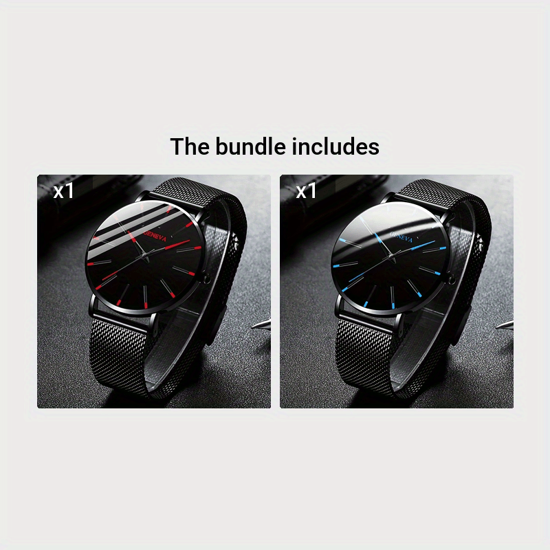 Men's Quartz Watch Alloy Mesh Band Round Zinc Alloy Case Elegant Electronic Sports Watch