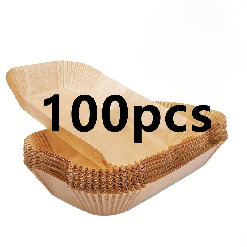 50/100 Pieces Rectangular Non-Stick Baking Paper Sheets for Oven Microwave Air Fryer