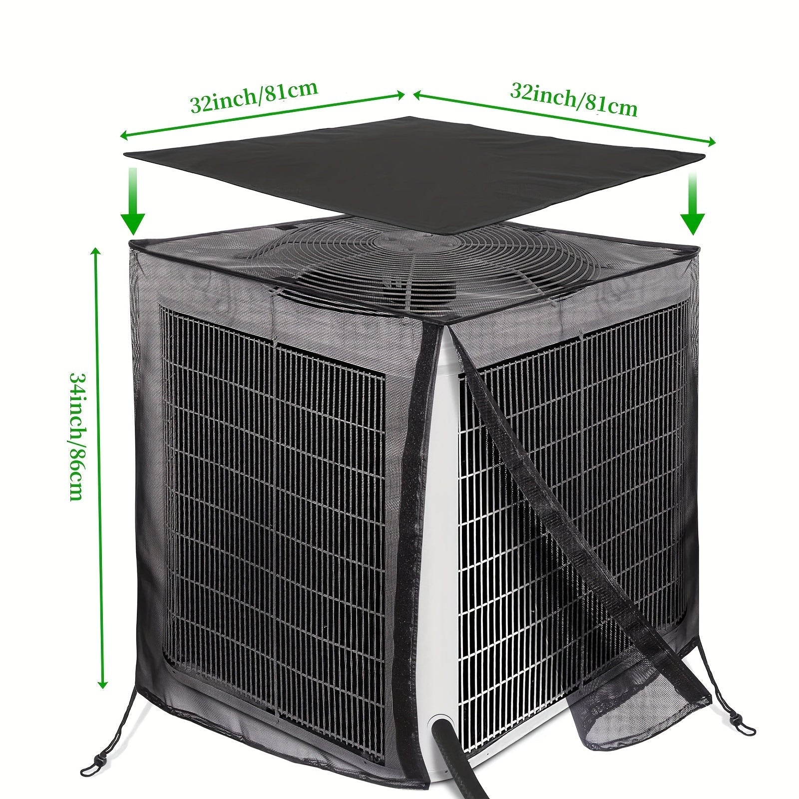 All-Season AC Cover Waterproof Top Breathable Mesh for Outdoor Central Unit