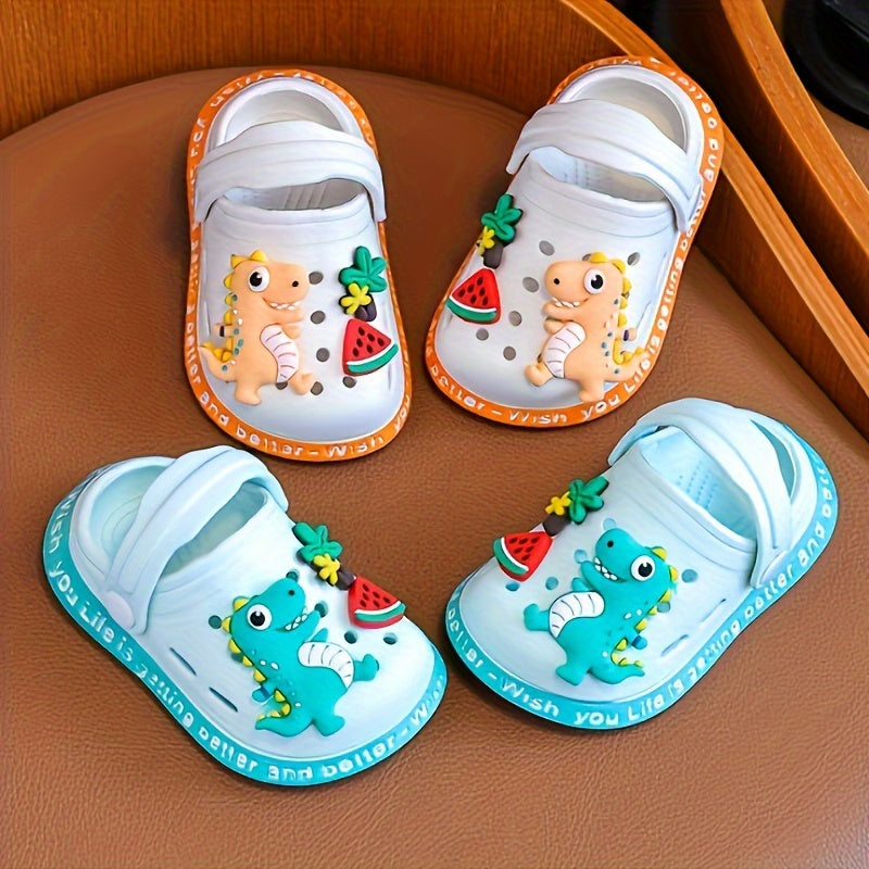 Kids' Cartoon Dinosaur Clogs Breathable Lightweight EVA Indoor Outdoor Casual Shoes