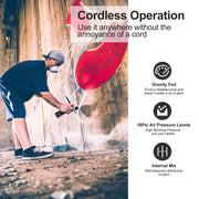 Kit de pulverizador de aire inalámbrico con boquilla de 0.3mm, alta presión, batería de 50 minutos