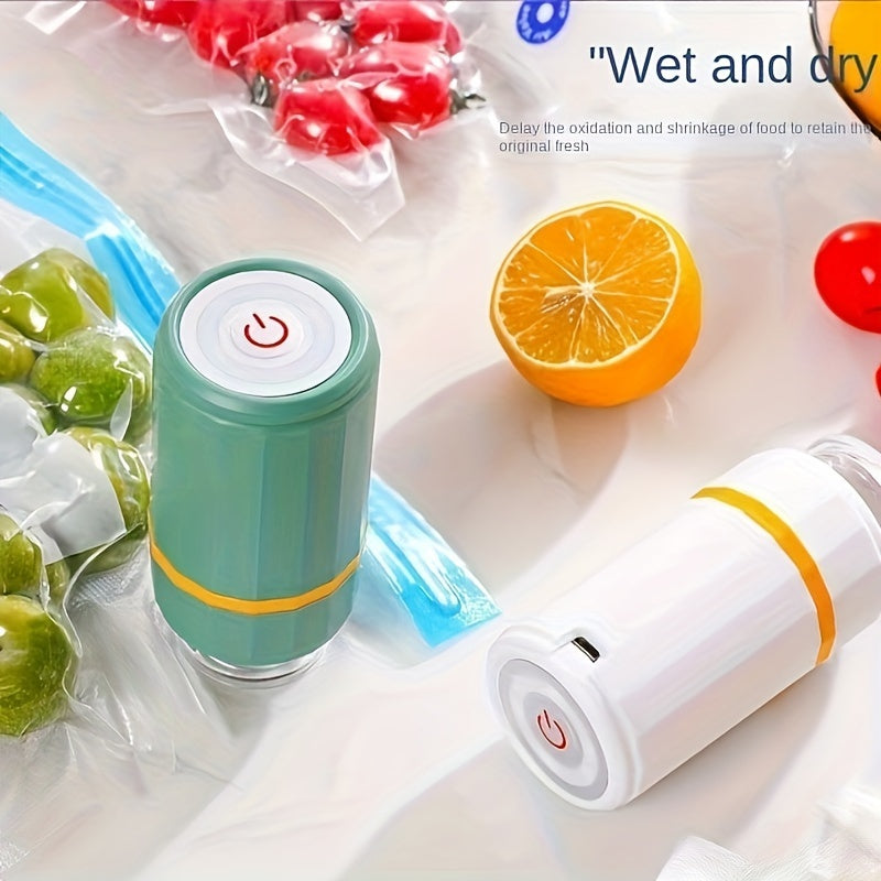 Mini Electric Handheld Vacuum Sealer Set with USB Charging and Space-Saving Bags