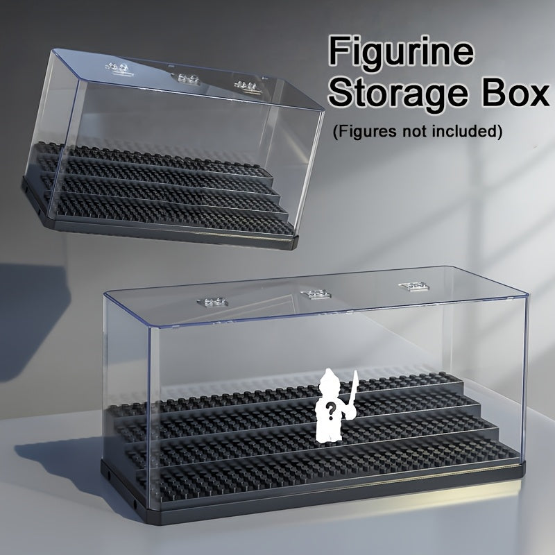 Plastic Minifigure Display Case Dustproof Organizer for Action Figures Dolls and Car Models