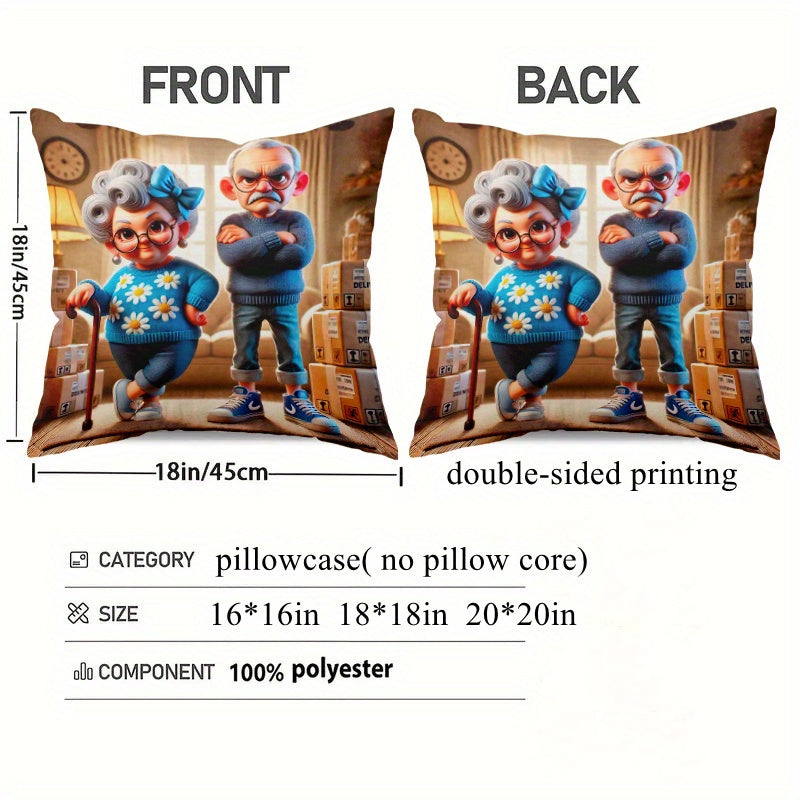 Multfilm bosma yostiq qoplami, gipoallergik polyester, yumshoq to'qilgan, yostiq uchun qopqoq