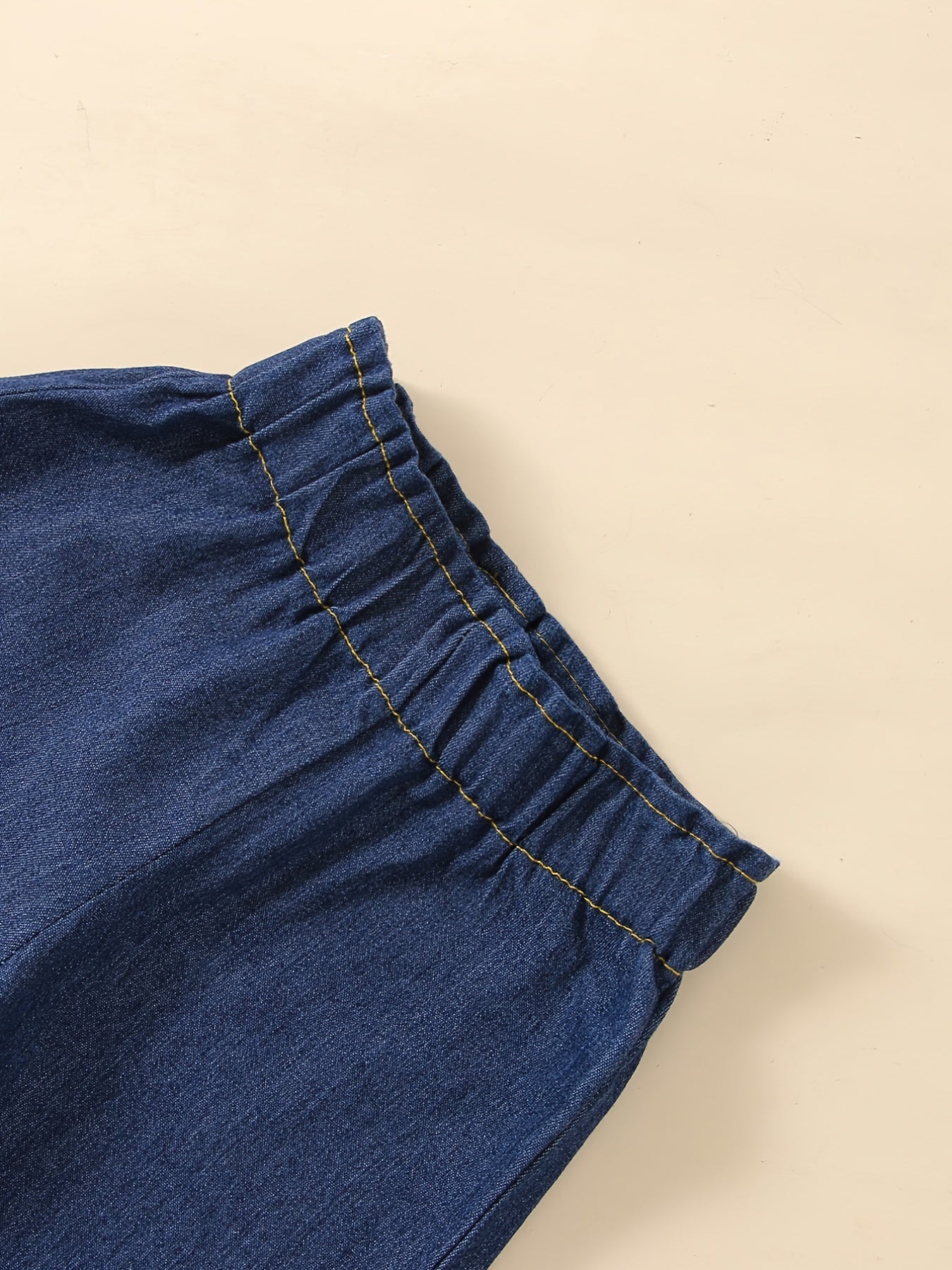 Girls Denim Cami Top and Wide Leg Jeans Set for Summer Outdoor Activities