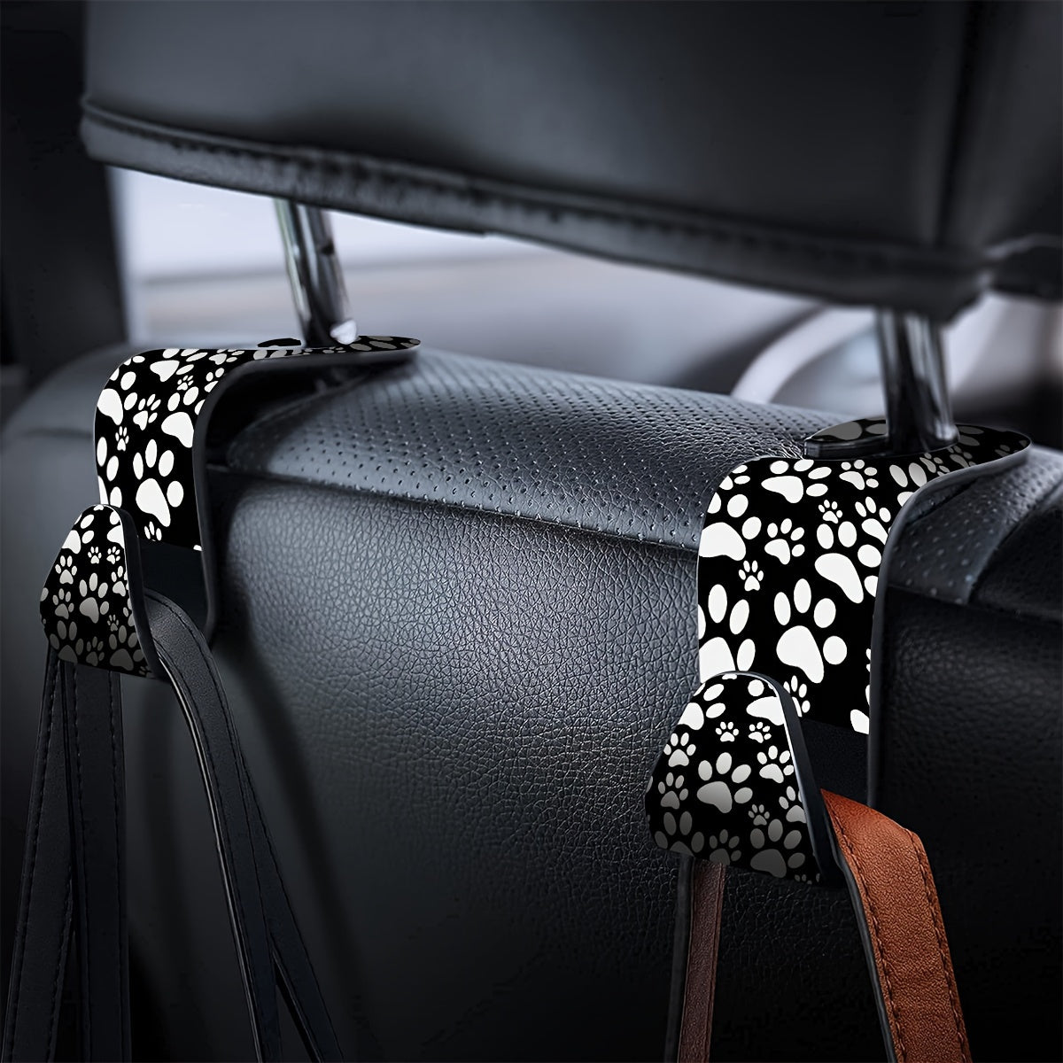 2 Pack Car Interior Hooks, Durable Plastic Rear Seat Hanging Storage