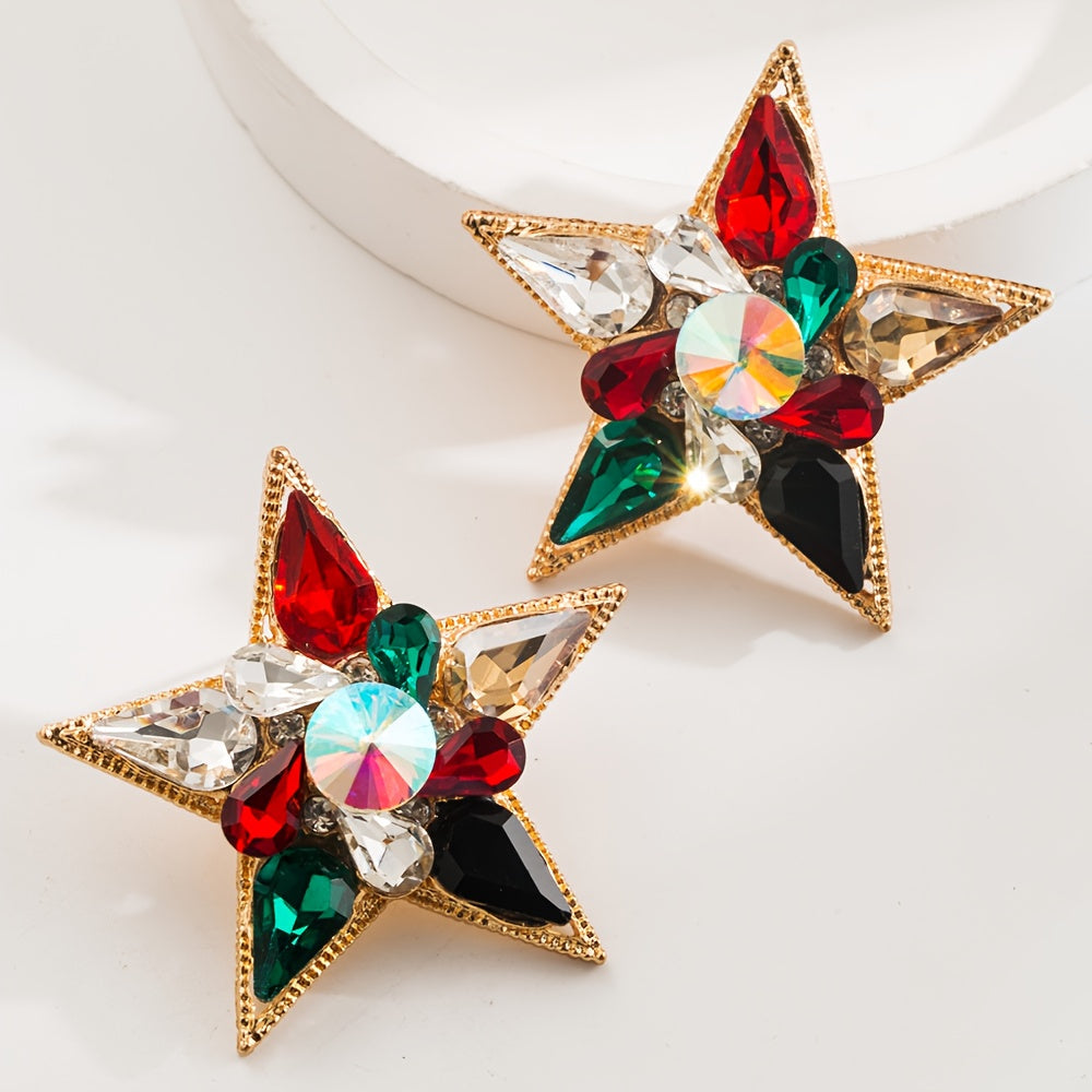 Vintage Alloy Yulduz Moshinalari Besh Nuqtali Dizayn - Kundalik Kiymak yoki Sovg'a Berish Uchun Nafis va Ko'p Qirrali Buyum
