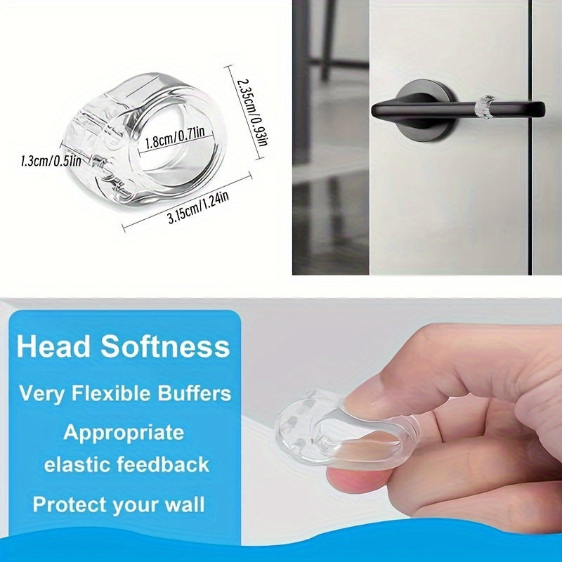 Silicone Door Stopper Set for Bathroom and Toilet Wall Protection Without Drilling