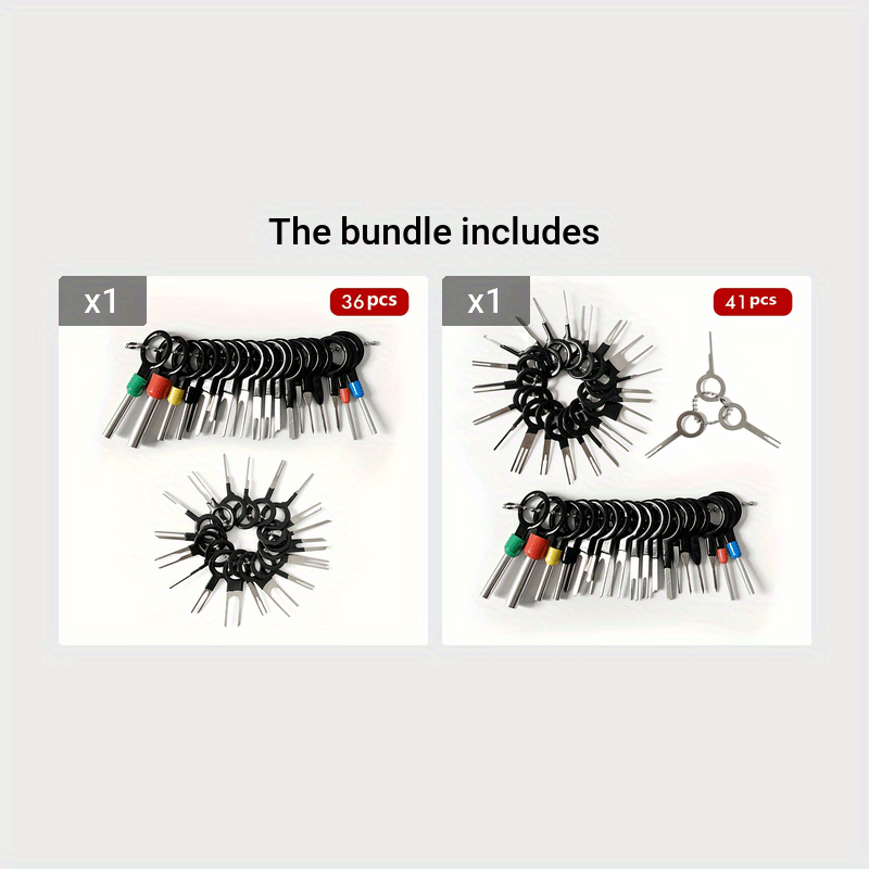 Kit de herramientas para reparación de enchufes de arnés de cables de terminal de coche para desmontaje y mantenimiento