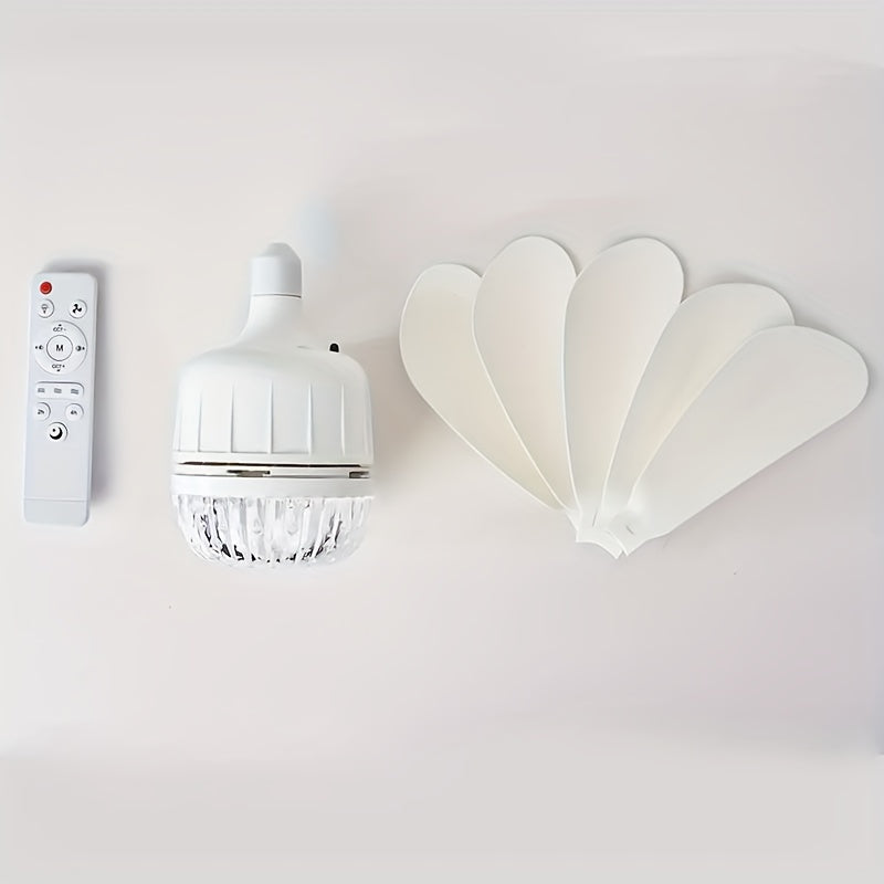 Dimmable Ceiling Fan with Light Remote Control Modern White for Bedroom Kitchen Living Room