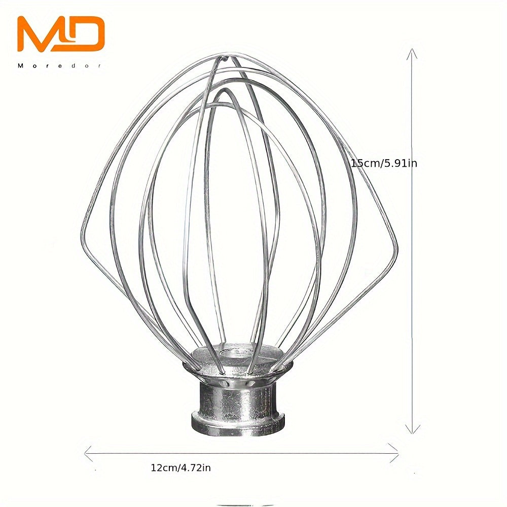 Stainless Steel Wire Whip Attachment for 4.5 Quart Stand Mixer Egg Cream Baking