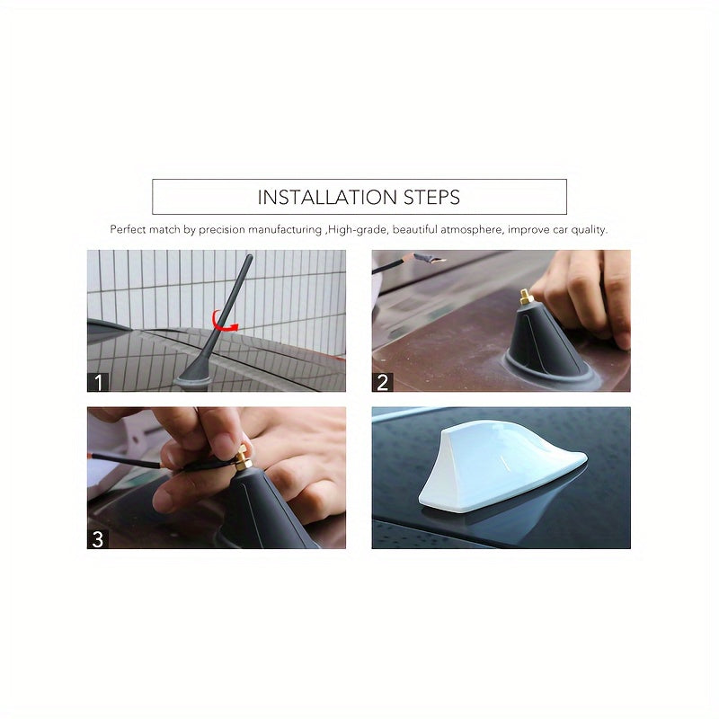 Universal Car Shark Fin Antenna Roof Aerial Base Self-Adhesive Radio Signal Guide